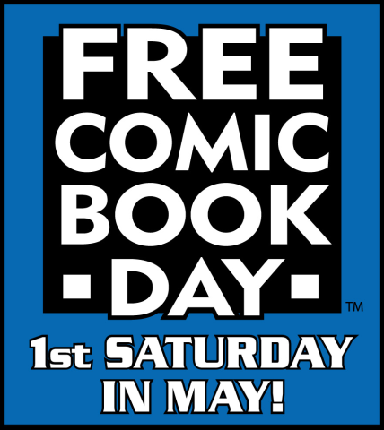 Free Comic Book Day logo – First Saturday in May
