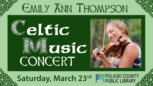Photo of Emily Ann Thompson playing the fiddle along with text about the event (text is duplicated in event description).