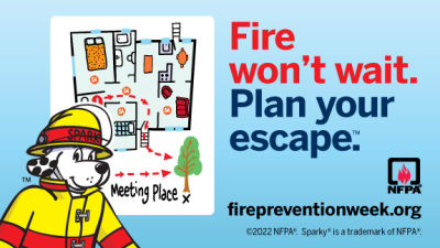 "Fire won't wait. Plan your escape"