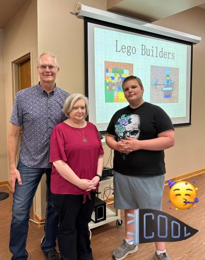 Jacob (right), Summer Reading 2023 Winner