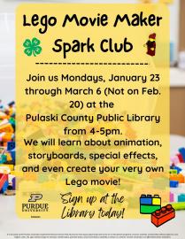 Lego Movie Maker SPARK Club flyer