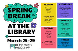 Infographic of Spring Break activities; the same information appears in the text of the post.