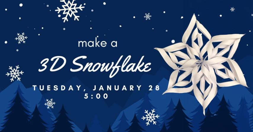 intricate three-dimensional snowflake made of paper