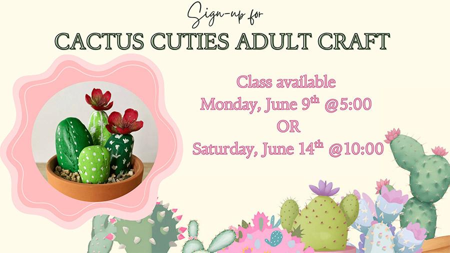 small rocks painted to look like cacti